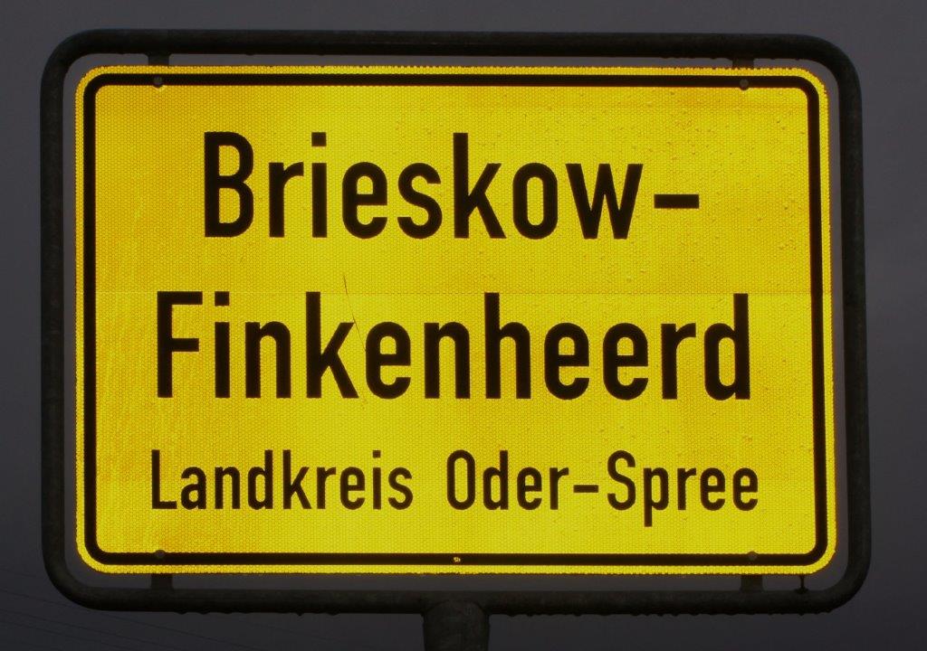 Ortseingangschild Brieskow-Finkenheerd